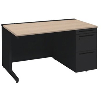 アドバンス 右片袖 中央引出し無 コンセント対応タイプ L脚 オカムラ(岡村製作所)