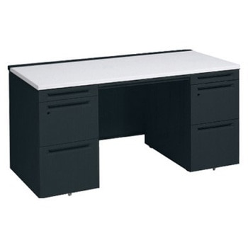 アドバンス 両袖机 中央引出し付(A3対応) コンセント対応タイプ オカムラ(岡村製作所)