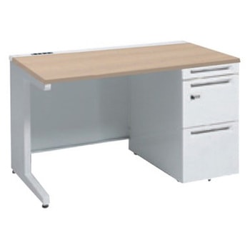 アドバンス 右片袖 中央引出し無 コンセント対応 ダイヤル錠タイプ L脚 オカムラ(岡村製作所)