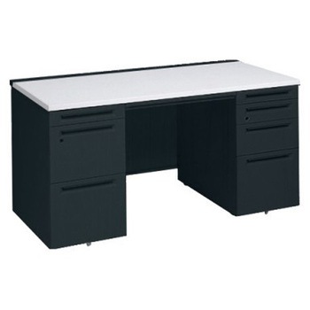 アドバンス 両袖机 4段 中央引出し付(A3対応) スタンダードタイプ オカムラ(岡村製作所)