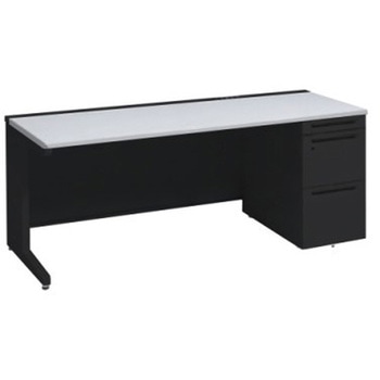 アドバンス 右片袖 中央引出し無 コンセント対応タイプ L脚 オカムラ(岡村製作所)