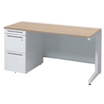 3V19CH MK54 アドバンス 左片袖 中央引出し無 標準タイプ L脚 オカムラ(岡村製作所) 06727160