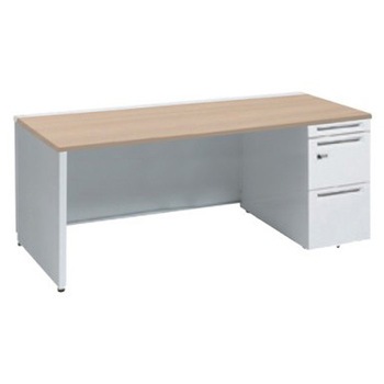 アドバンス 右片袖 中央引出し無 スタンダード ダイヤル錠タイプ パネル脚 オカムラ(岡村製作所)