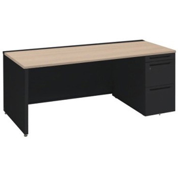 アドバンス 右片袖 中央引出し無 標準タイプ パネル脚 オカムラ(岡村製作所)