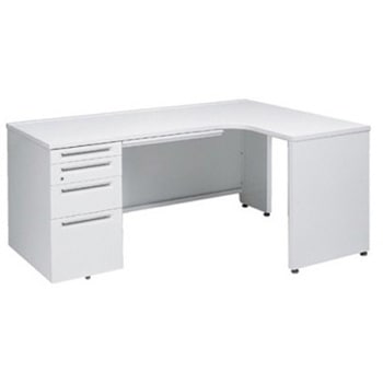 アドバンス L型右用左片袖4段引出付(A3対応) 配線カバー標準タイプ オカムラ(岡村製作所)