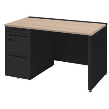 3V1JEL MK57 アドバンス 左片袖 中央引出し無 標準タイプ ダイヤル錠タイプ パネル脚 オカムラ(岡村製作所) 06728036