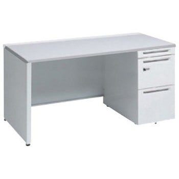 アドバンス 右片袖 中央引出し無 スタンダード ダイヤル錠タイプ パネル脚 オカムラ(岡村製作所)