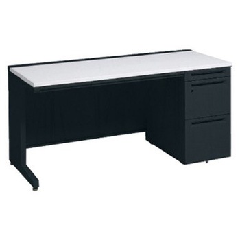 アドバンス 右片袖 中央引出し付(A3対応) コンセント対応タイプ L脚 オカムラ(岡村製作所)