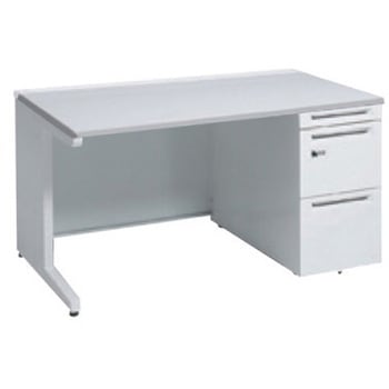 アドバンス 右片袖 中央引出し無 標準タイプ ダイヤル錠タイプ L脚 オカムラ(岡村製作所)