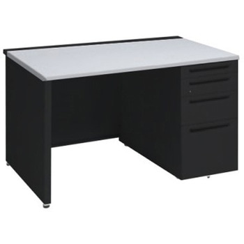 アドバンス 右片袖4段 中央引出し無 標準タイプ パネル脚 オカムラ(岡村製作所)