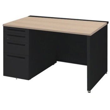 3V1DFL MK57 アドバンス 左片袖4段 中央引出し無 標準タイプ パネル脚 オカムラ(岡村製作所) 06729856