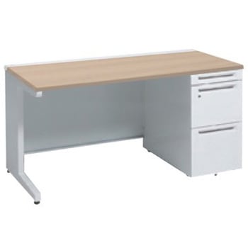 アドバンス 右片袖 中央引出し無 標準タイプ L脚 オカムラ(岡村製作所)