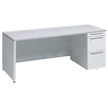 アドバンス 右片袖 中央引出し無 標準タイプ パネル脚 オカムラ(岡村製作所)