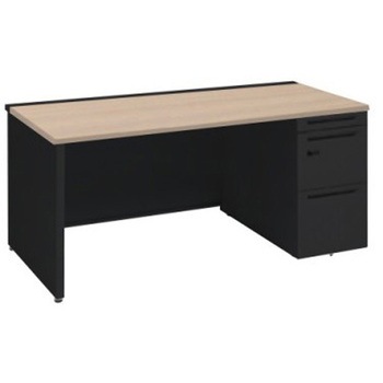 アドバンス 右片袖 中央引出し無 スタンダード ダイヤル錠タイプ パネル脚 オカムラ(岡村製作所)