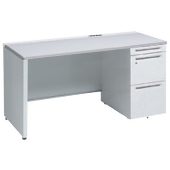 アドバンス 右片袖 中央引出し無 コンセント対応タイプ パネル脚 オカムラ(岡村製作所)