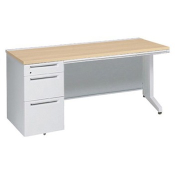 3V1PCE MK54 アドバンス 左片袖3段B5 中央引出し付(A3対応) 標準タイプ L脚 オカムラ(岡村製作所) 06731159