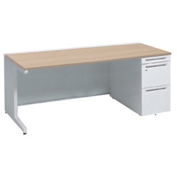 アドバンス 右片袖 中央引出し無 標準タイプ L脚 オカムラ(岡村製作所)