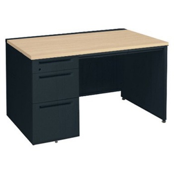 3V1PFL MK57 アドバンス 左片袖3段B5 中央引出し付(A3対応) 標準タイプ パネル脚 オカムラ(岡村製作所) 06731719