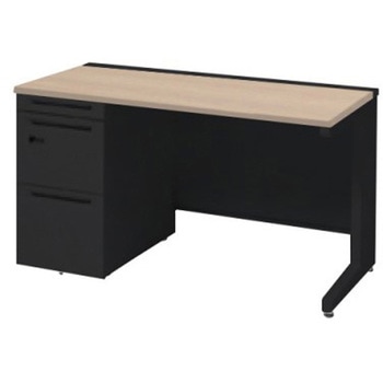 3V1JCK MK57 アドバンス 左片袖 中央引出し無 標準タイプ ダイヤル錠タイプ L脚 オカムラ(岡村製作所) 06731771