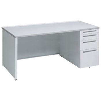 アドバンス 右片袖4段 中央引出し無 標準タイプ パネル脚 オカムラ(岡村製作所)