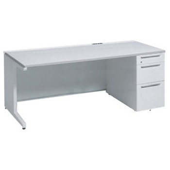 アドバンス 右片袖3段B5 中央引出し無 コンセント対応タイプ L脚 オカムラ(岡村製作所)