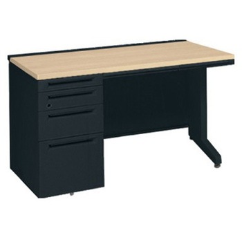 3V1XCK MK57 アドバンス 左片袖4段 中央引出し付(A3対応) 標準タイプ L脚 オカムラ(岡村製作所) 06732900