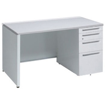 アドバンス 右片袖4段 中央引出し無 標準タイプ パネル脚 オカムラ(岡村製作所)