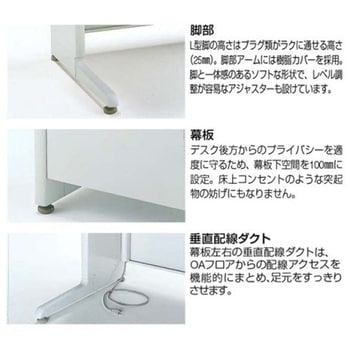 SDデスク 片袖机 4段ロング引出し - オカムラ(岡村製作所)