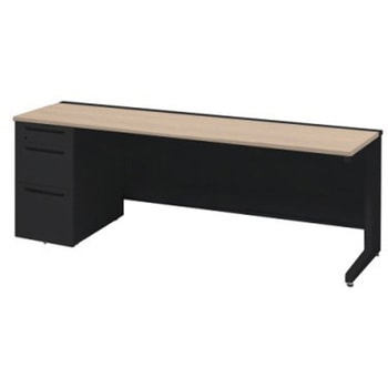 3V13CE MK57 アドバンス 左片袖3段B5 中央引出し無 標準タイプ L脚 オカムラ(岡村製作所) 06733706