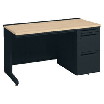 アドバンス 右片袖 中央引出し付(A3対応) コンセント対応タイプ L脚 オカムラ(岡村製作所)