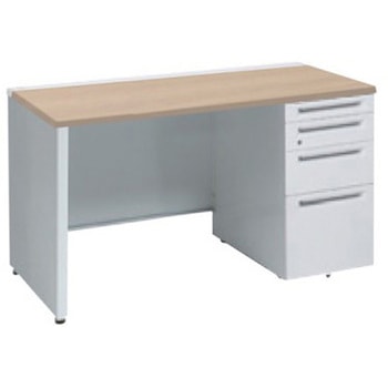 アドバンス 右片袖4段 中央引出し無 標準タイプ パネル脚 オカムラ(岡村製作所)