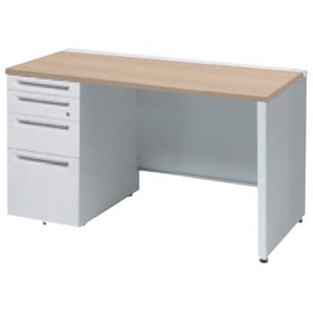 3V1DGK MK54 アドバンス 左片袖4段 中央引出し無 標準タイプ パネル脚 オカムラ(岡村製作所) 06735061