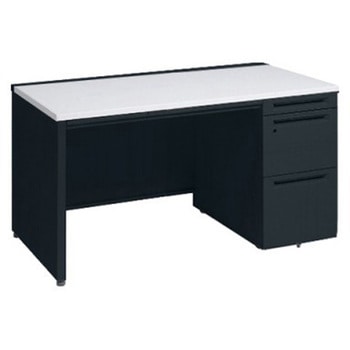 アドバンス 右片袖 中央引出し付(A3対応) コンセント対応タイプ パネル脚 オカムラ(岡村製作所)