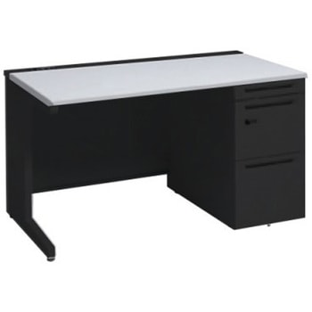 アドバンス 右片袖 中央引出し無 コンセント対応 ダイヤル錠タイプ L脚 オカムラ(岡村製作所)