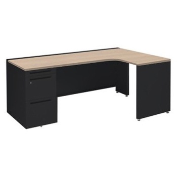 アドバンス L型右用左片袖3段引出無 配線カバー標準タイプ オカムラ(岡村製作所)