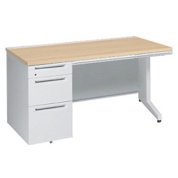 3V1PAH MK54 アドバンス 左片袖3段B5 中央引出し付(A3対応) 標準タイプ L脚 オカムラ(岡村製作所) 06736025