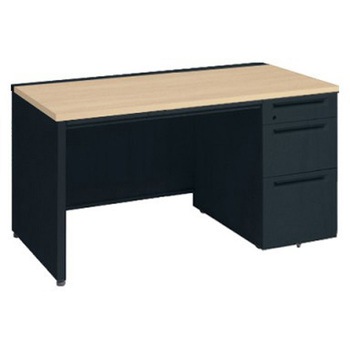 アドバンス 右片袖3段B5 中央引出し付(A3対応) 標準タイプ パネル脚 オカムラ(岡村製作所)