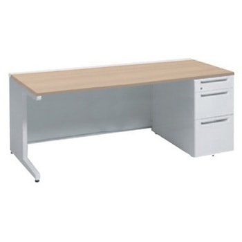 アドバンス 右片袖3段B5 中央引出し無 標準タイプ L脚 オカムラ(岡村製作所)