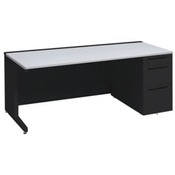 アドバンス 右片袖3段B5 中央引出し無 標準タイプ L脚 オカムラ(岡村製作所)