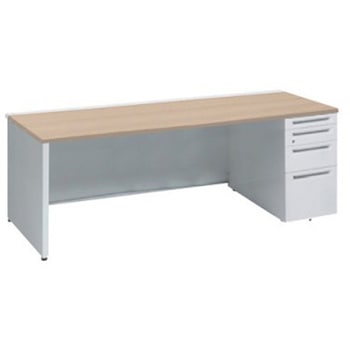 アドバンス 右片袖4段 中央引出し無 標準タイプ パネル脚 オカムラ(岡村製作所)