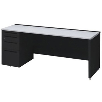 3V1DGF MK61 アドバンス 左片袖4段 中央引出し無 標準タイプ パネル脚 オカムラ(岡村製作所) 06736960