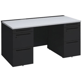 アドバンス 両袖机 中央引出し無 コンセント対応タイプ オカムラ(岡村製作所)