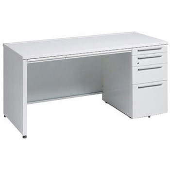 3V1WGG MK28 アドバンス 右片袖4段 中央引出し付(A3対応) 標準タイプ パネル脚 オカムラ(岡村製作所) 06738028