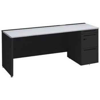 アドバンス 右片袖 中央引出し無 コンセント対応 ダイヤル錠タイプ パネル脚 オカムラ(岡村製作所)