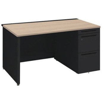 アドバンス 右片袖 中央引出し無 コンセント対応タイプ パネル脚 オカムラ(岡村製作所)