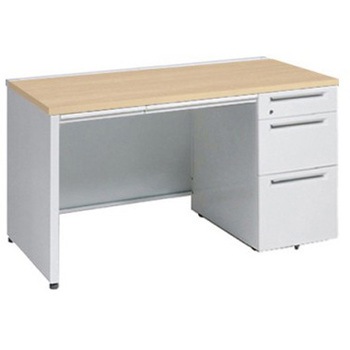 アドバンス 右片袖3段B5 中央引出し付(A3対応) コンセント対応タイプ パネル脚 オカムラ(岡村製作所)