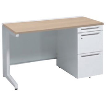 アドバンス 右片袖 中央引出し無 標準タイプ L脚 オカムラ(岡村製作所)