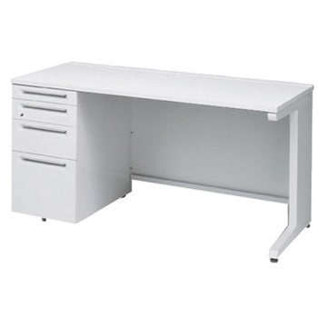 3V1DNH MK28 アドバンス 左片袖4段 中央引出し無 コンセント対応タイプ L脚 オカムラ(岡村製作所) 06738816