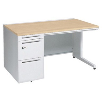 3V1ZBJ MK54 アドバンス 左片袖 中央引出し付(A3対応) 標準タイプ ダイヤル錠タイプ L脚 オカムラ(岡村製作所) 06739078