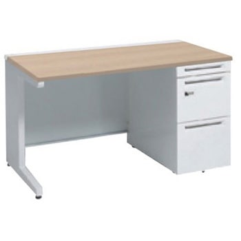 アドバンス 右片袖 中央引出し無 標準タイプ ダイヤル錠タイプ L脚 オカムラ(岡村製作所)